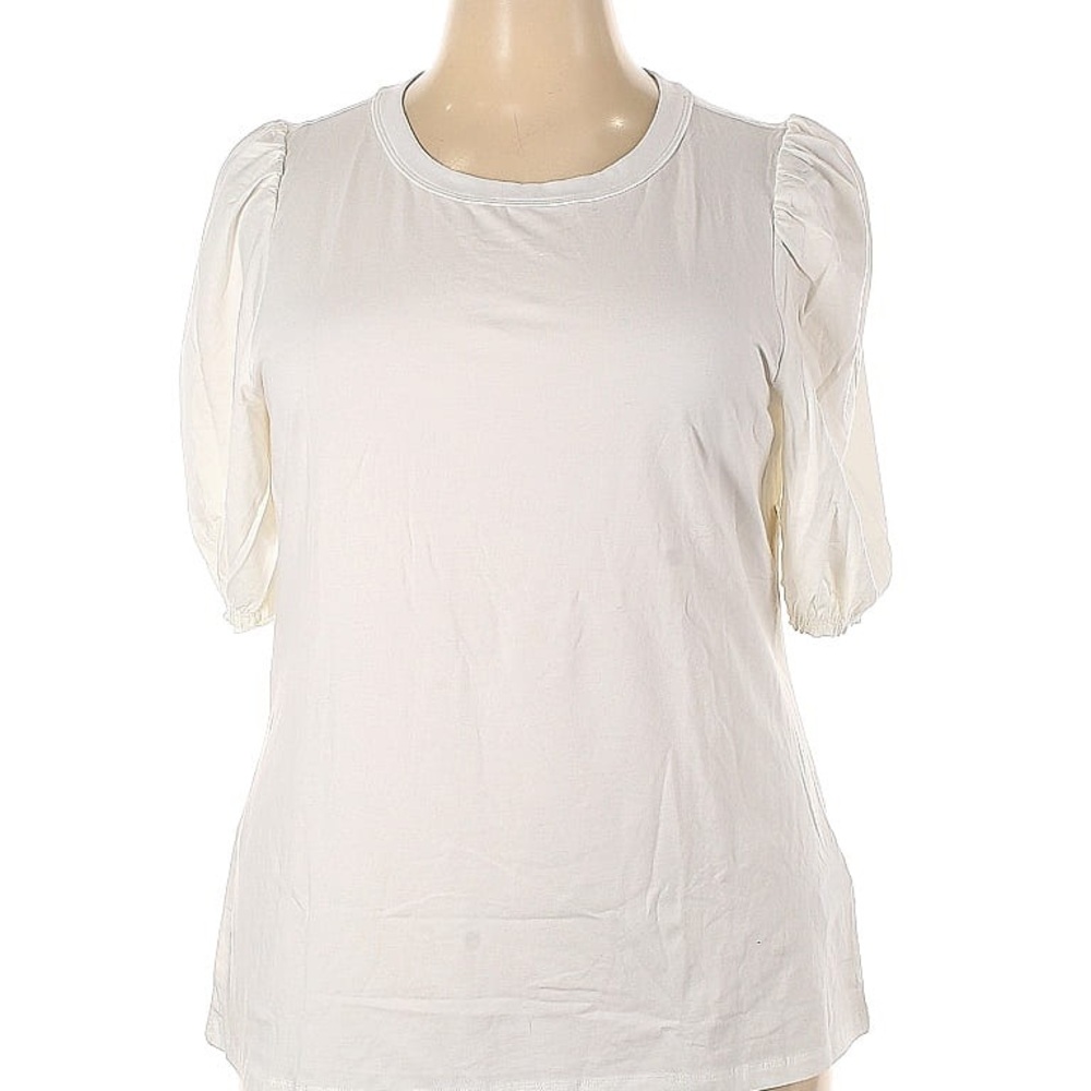 Amazon Essentials White Puff Sleeve Top